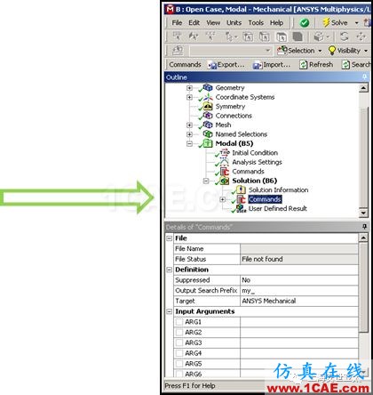 技術(shù)分享 | 【完結(jié)篇】 APDL在ANSYS WORKBENCH MECHANICAL中的應(yīng)用—“Solution”中插入命令ansys分析案例圖片1